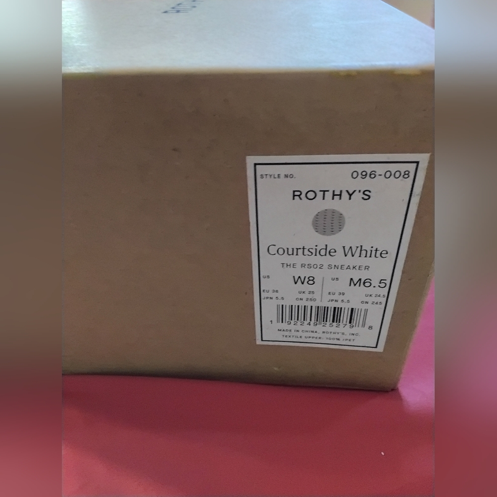 Rothy's Sneaker in Courtside WhiteFlexible Women 8 Men 6.5 - Picture 3 of 4